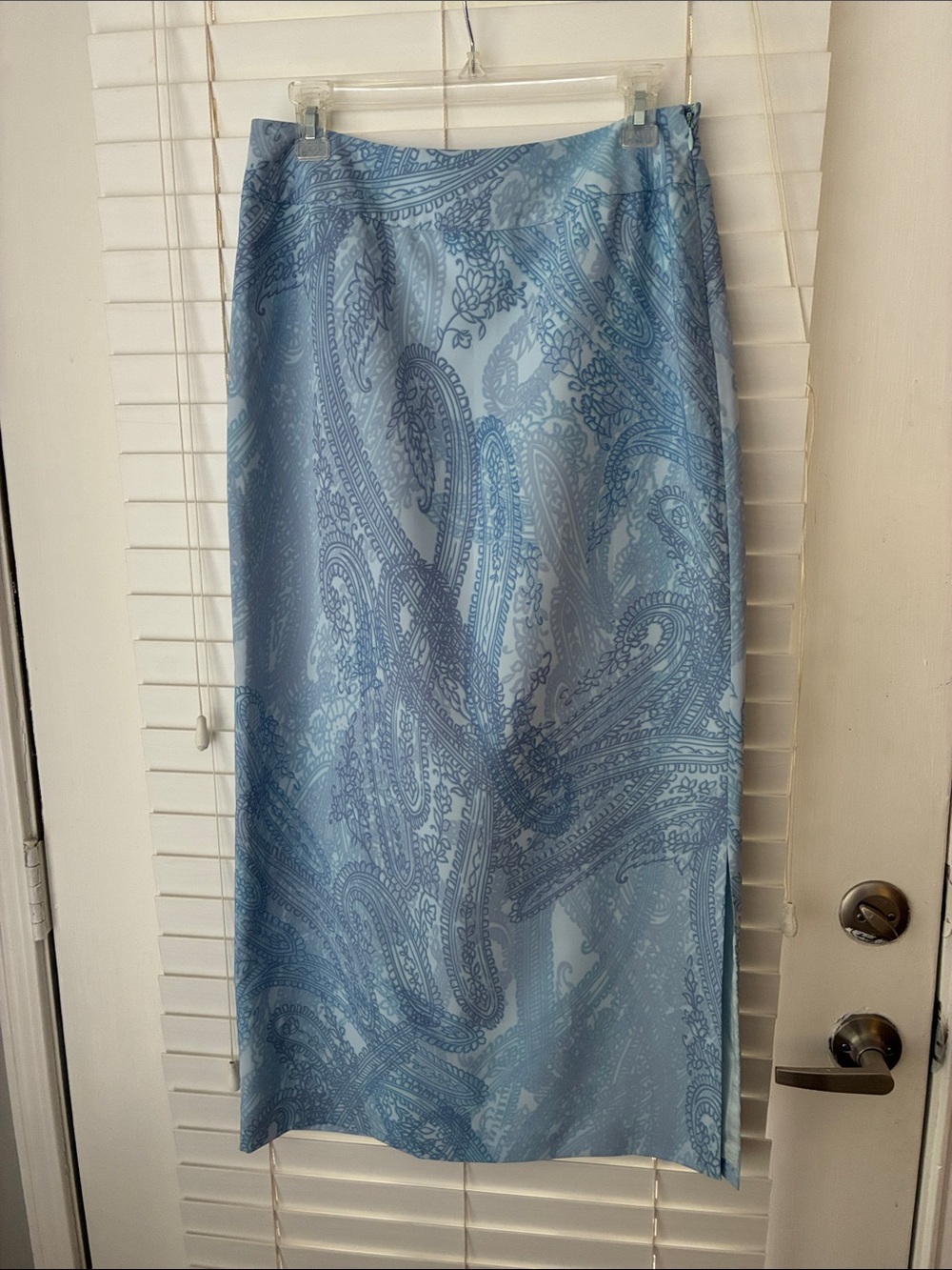 Vintage Harold’s Maxi Skirt Blue Paisley SZ 8 Like New!